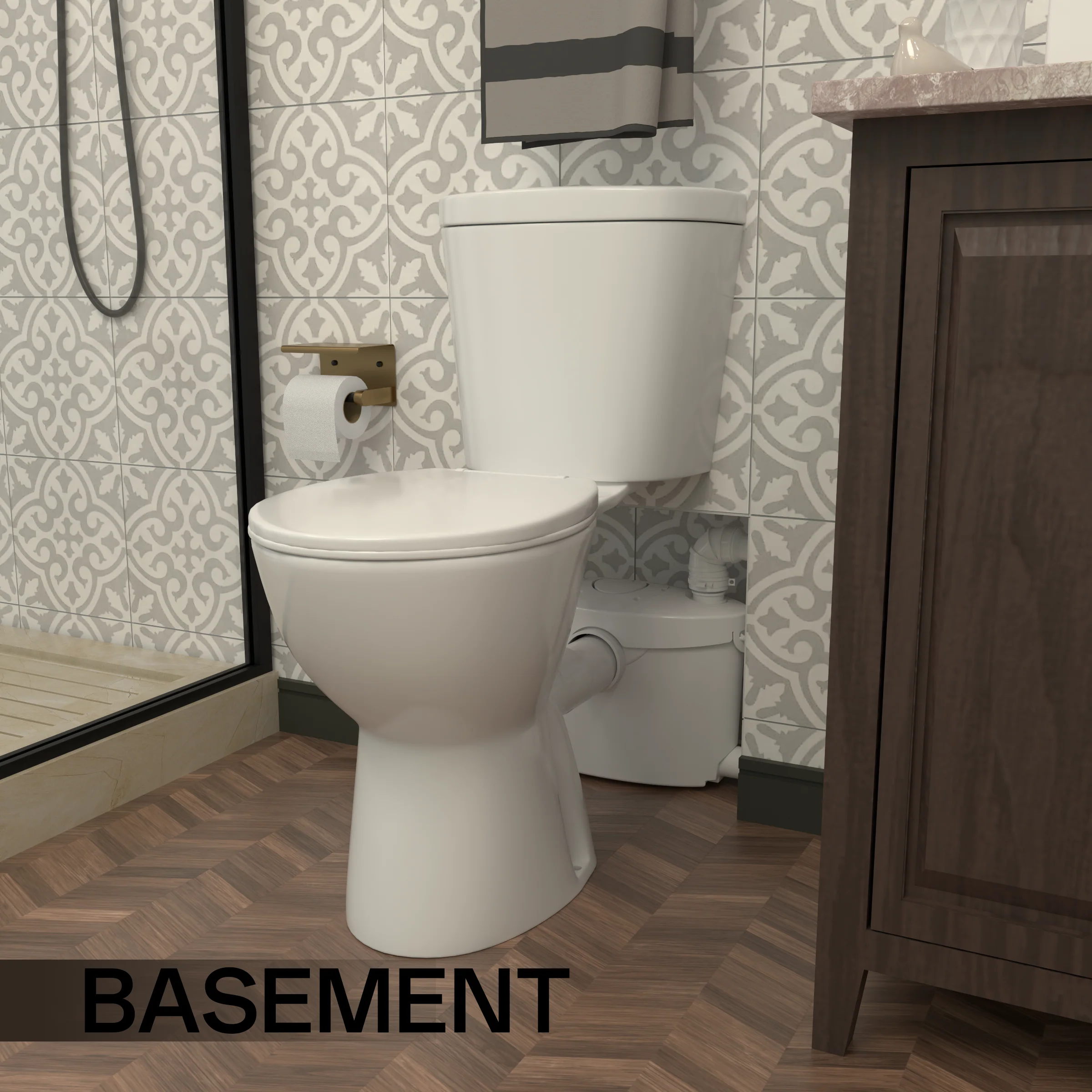 SNFLEX 19" Tall Macerating Toilet | 750W Upflush Toilet - Backorder - Image 3
