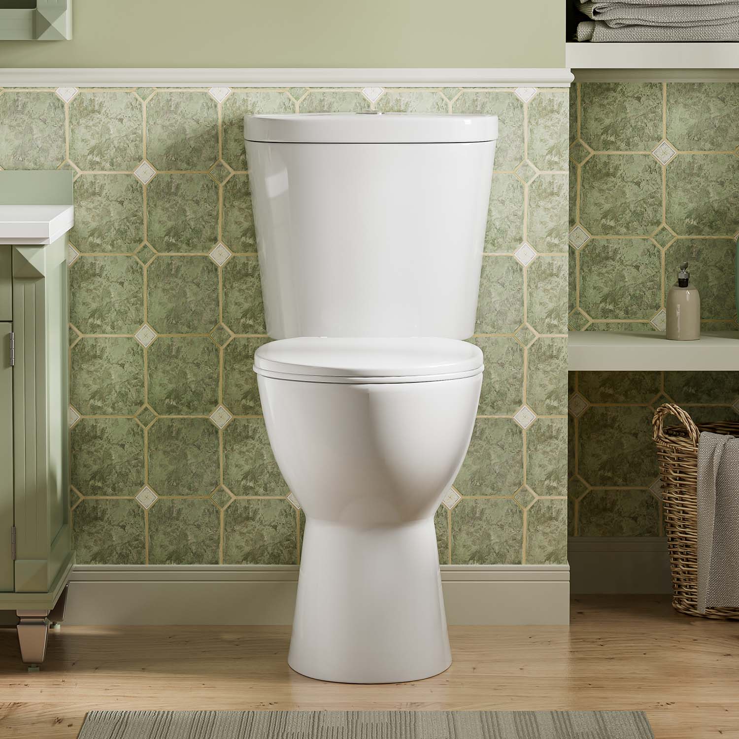 ELEMAZ 19" Tall Toilet | ADA Height Toilet Rear Discharge - Image 7