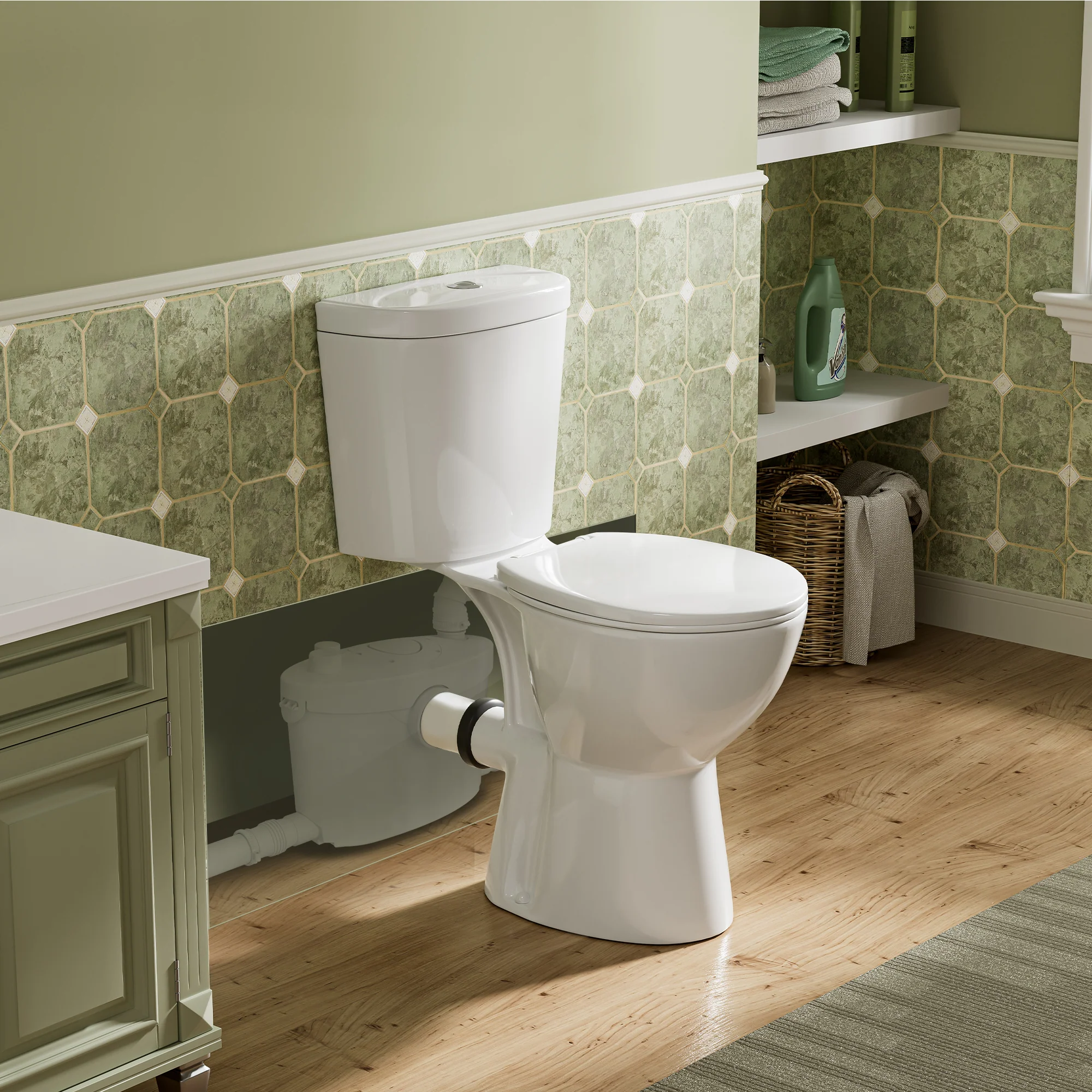 SNFLEX 19" Extra Tall Macerating Toilet | 600W Upflush Toilet - Backorder - Image 9