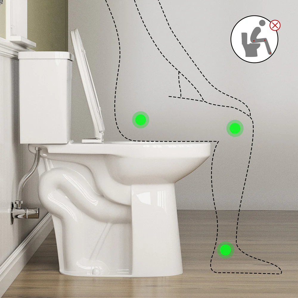 ELEMAZ 21" Extra Tall Toilet | ADA Height Toilet Dual Flush - Image 5