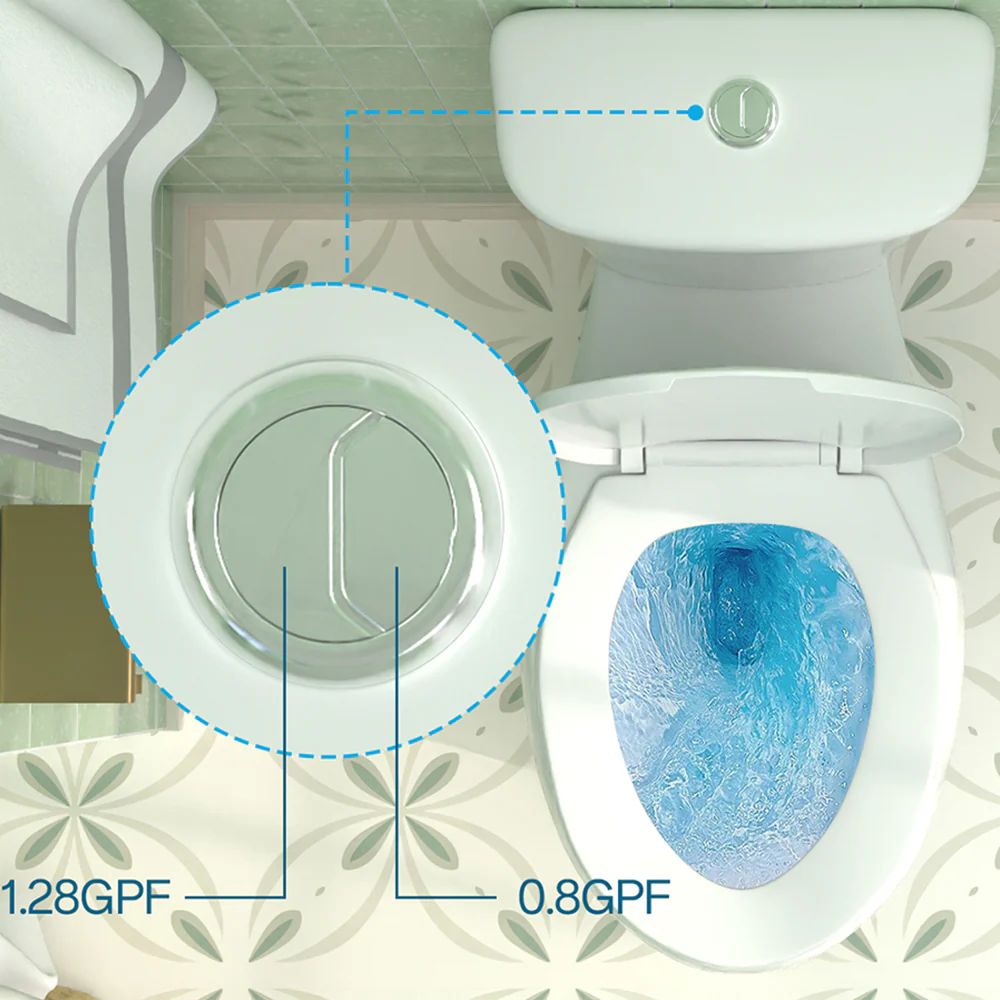 ELEMAZ 21" Extra Tall Toilet | ADA Height Toilet Dual Flush - Image 8