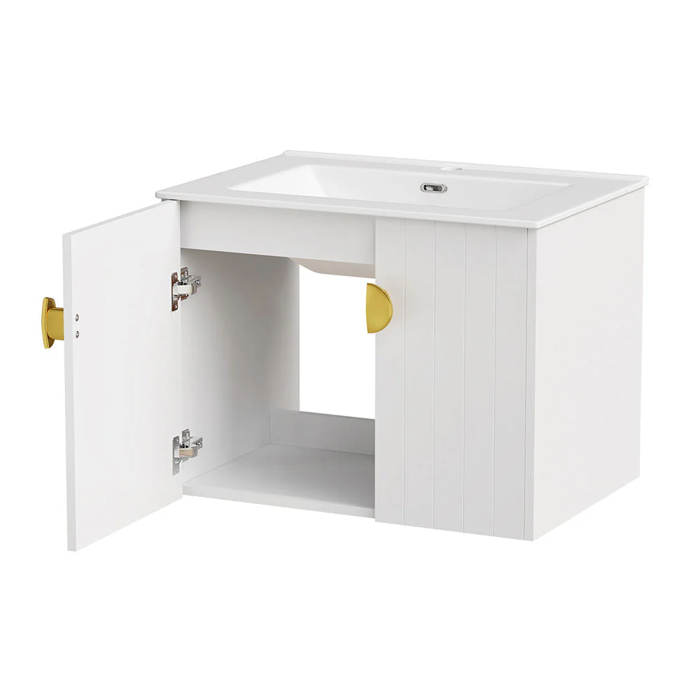 Sigsoul 24 Inch Floating Bathroom Vanity | White - Image 6