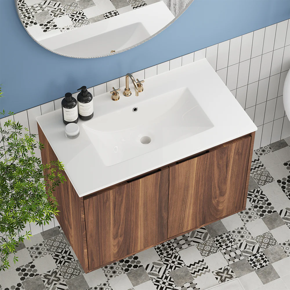 Sigsoul 30 inch Floating Wood Bathroom Vanity - Image 3