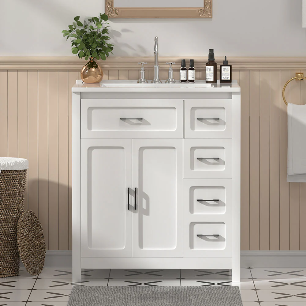 Sigsoul 36 Inch Bathroom Vanity | Cabinet with Single Basin Sink - Image 9