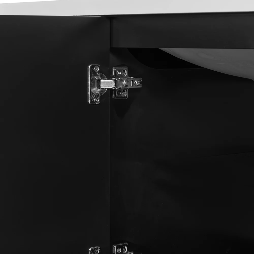 Sigsoul 36 Inch Bathroom Vanity Black | 3 Drawers 1 Door 1 Shelf - Image 9