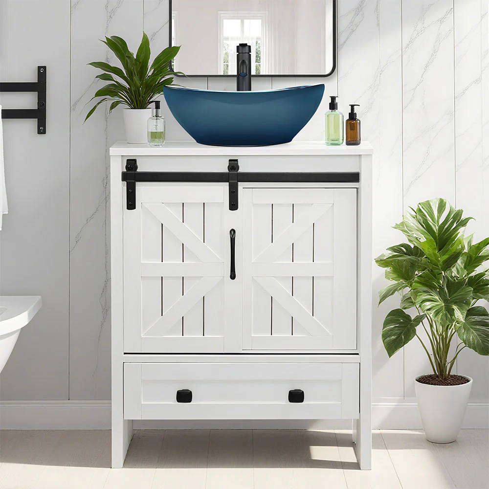 Sigsyl 24 inch Vessel Sink Vanity | with Faucet & Pop-up Drain - Image 16