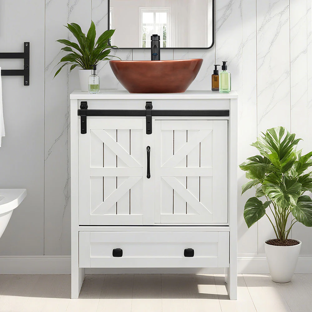 Sigsyl 24 inch Vessel Sink Vanity | with Faucet & Pop-up Drain - Image 18
