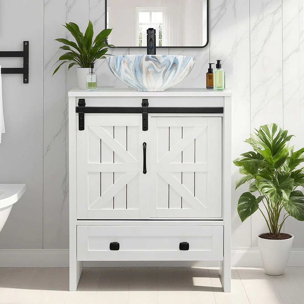 Sigsyl 24 inch Vessel Sink Vanity | with Faucet & Pop-up Drain - Image 10