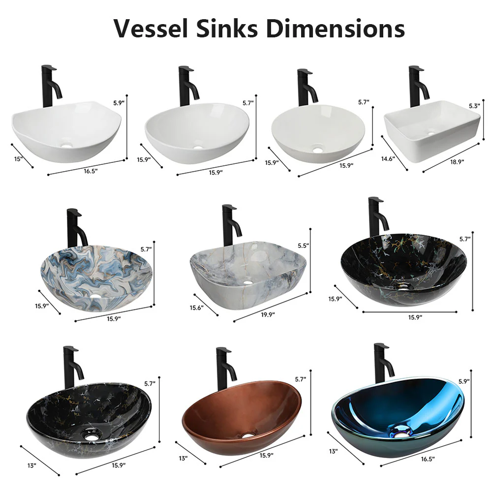 Sigsyl Artistic Vessel Sink | Ceramic Bathroom Vanity Top & Faucet - Image 21