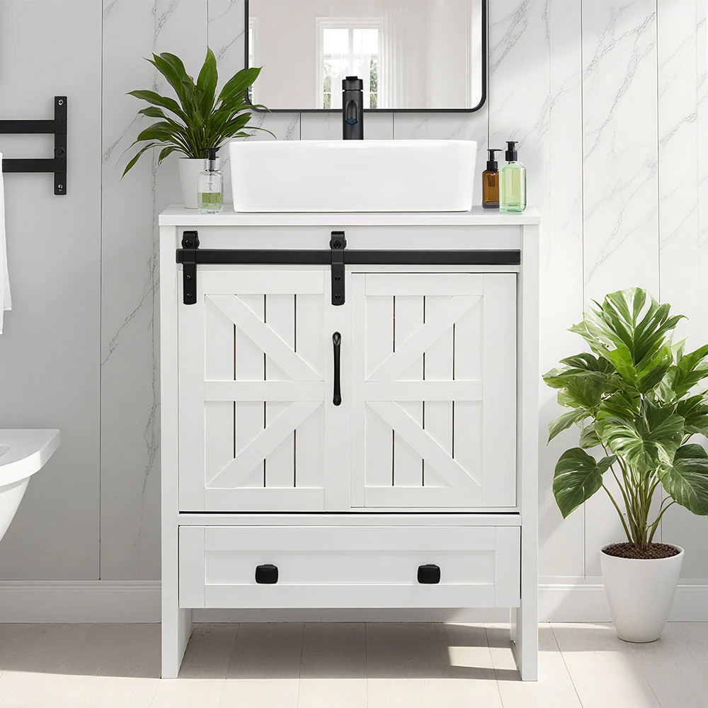 Sigsyl 24 inch Vessel Sink Vanity | with Faucet & Pop-up Drain - Image 6