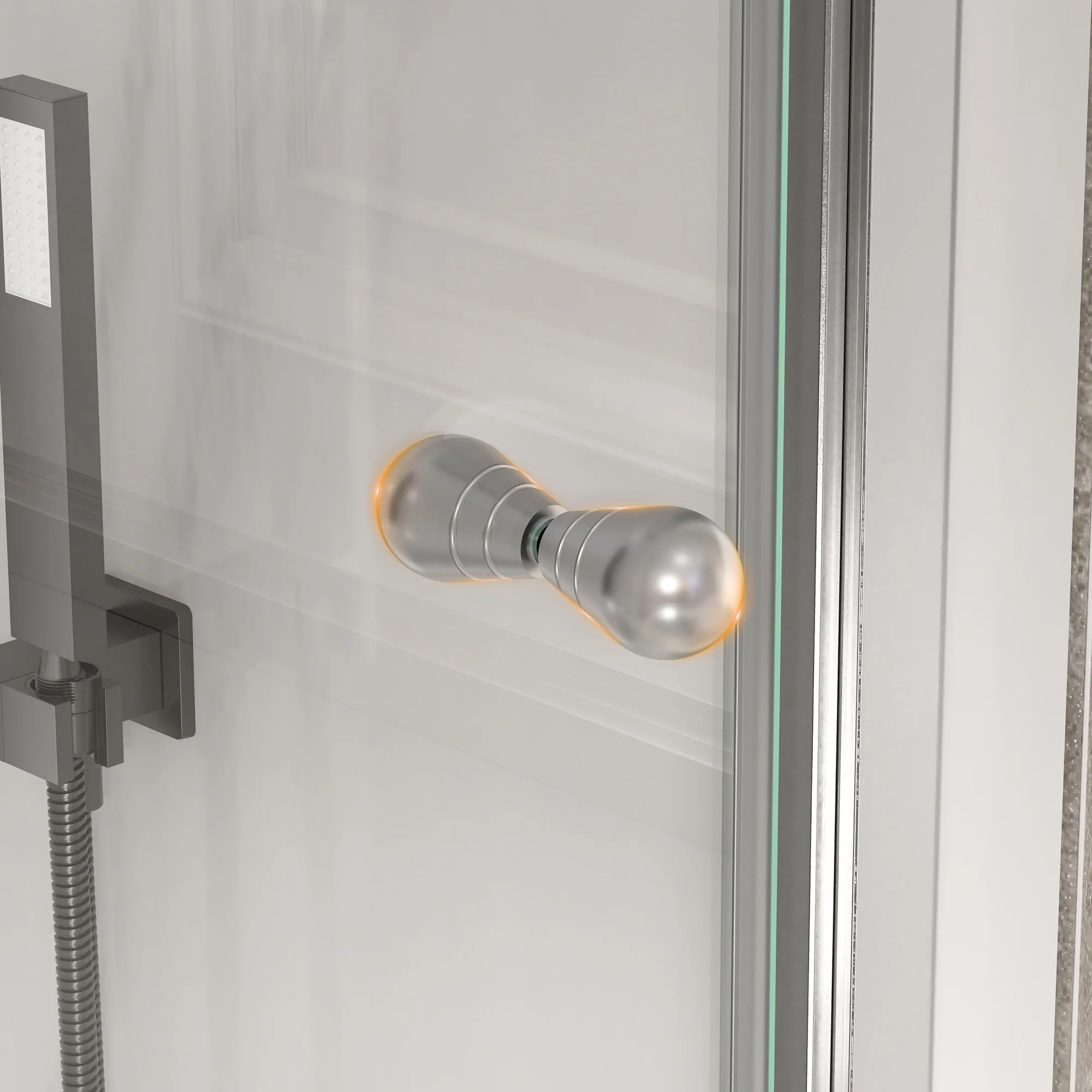 CALYZ 35-36" W × 72" H Frameless Bathroom Glass Bifold Shower Door - Image 11