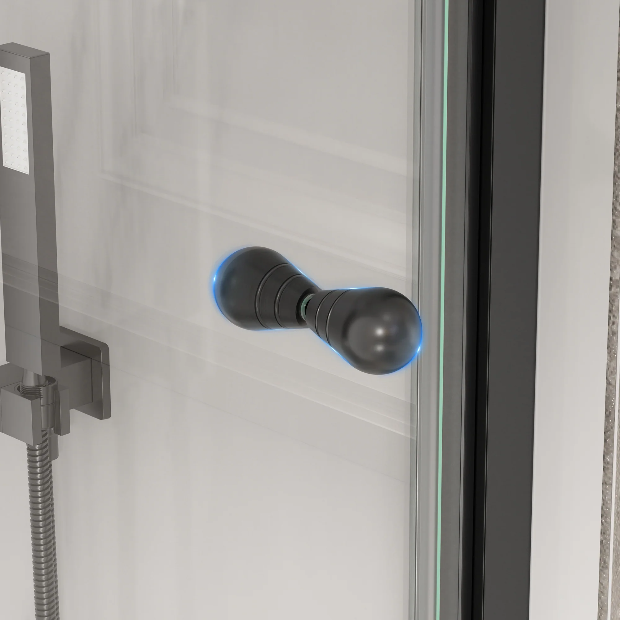 CALYZ 35-36" W × 72" H Frameless Bathroom Glass Bifold Shower Door - Image 6