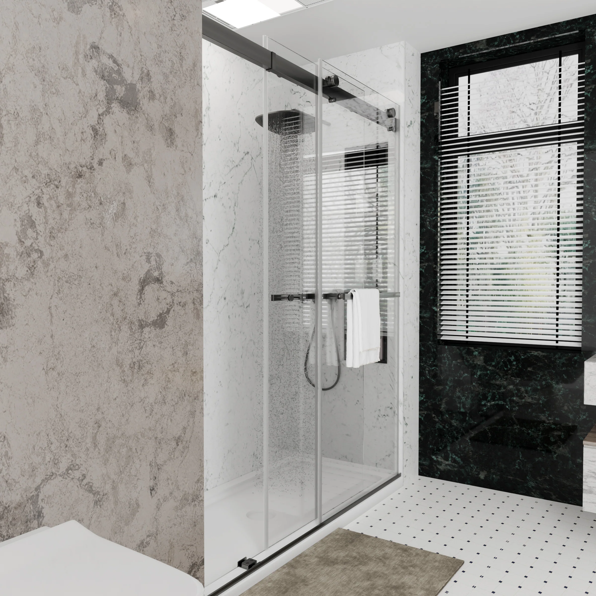 CALYZ Frameless Shower Door | Bypass Sliding 56-60"W x 75"H - Image 14