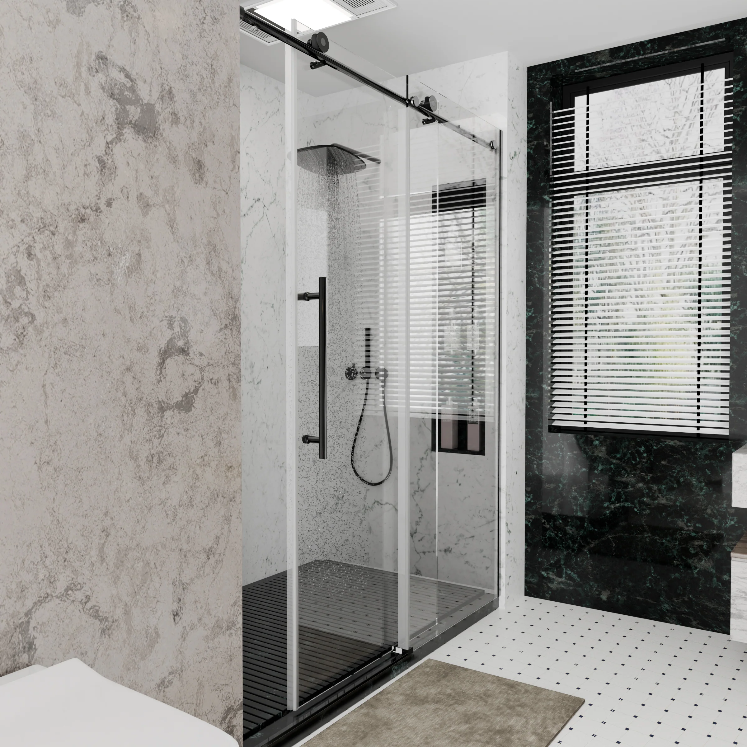 CALYZ Frameless Shower Door | Single Sliding 56-60"W x 75"H - Image 14