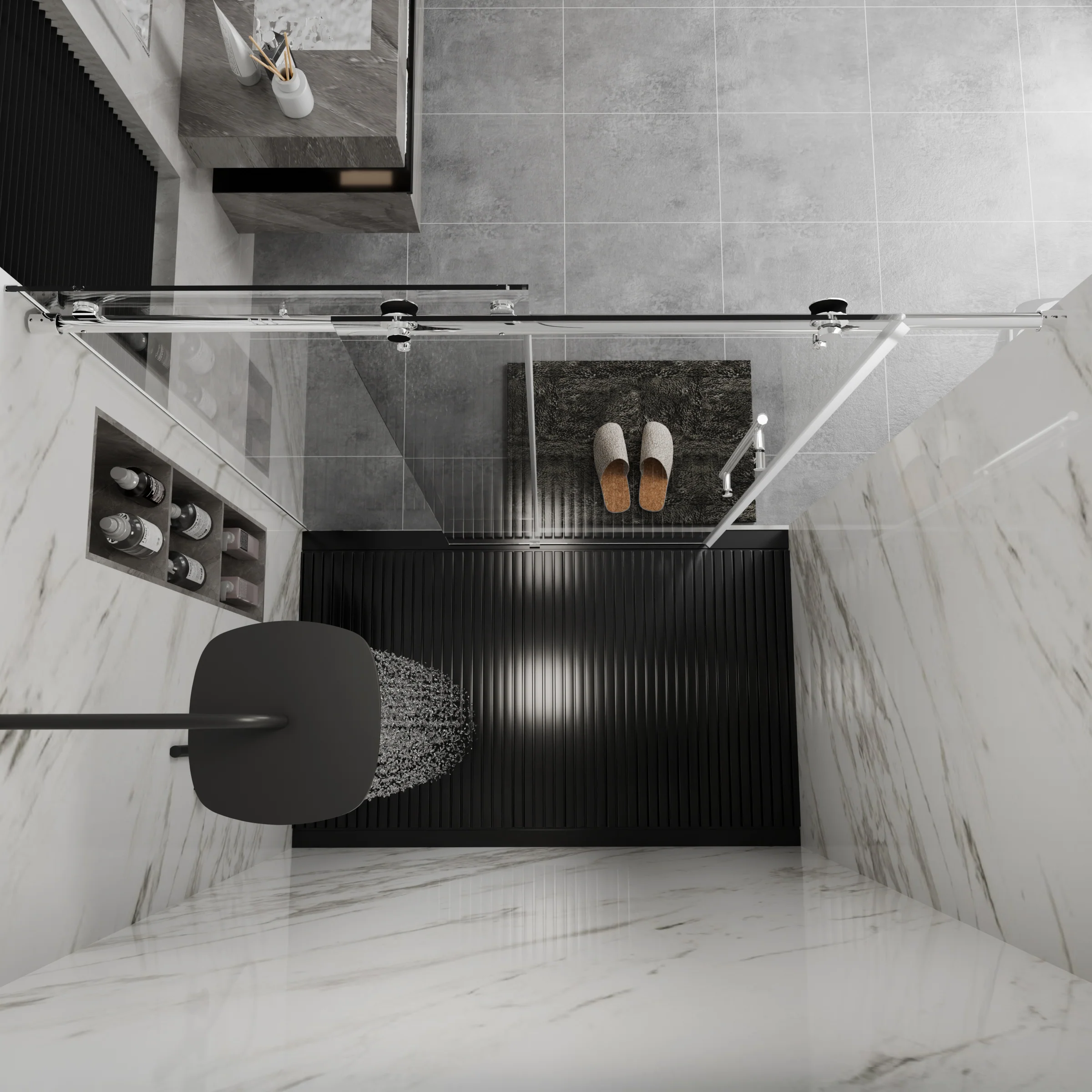 CALYZ Frameless Shower Door | Single Sliding 56-60"W x 75"H - Image 9