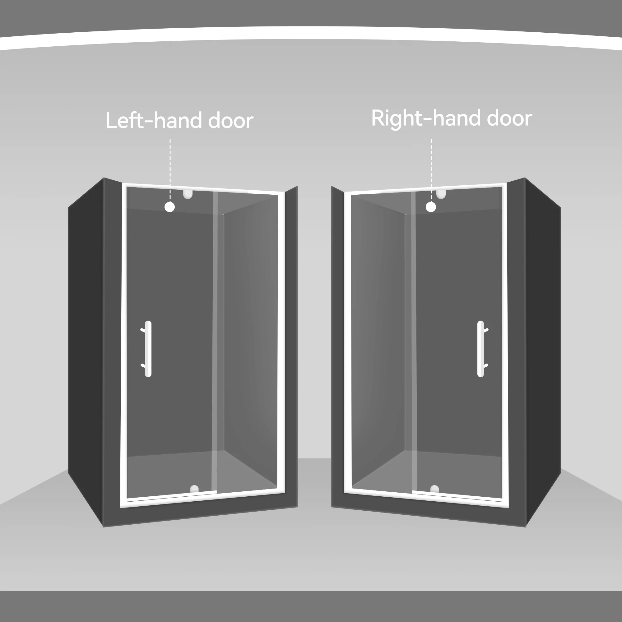 CALYZ Pivot Glass Shower Door 38-42"W x 71"H - Image 7