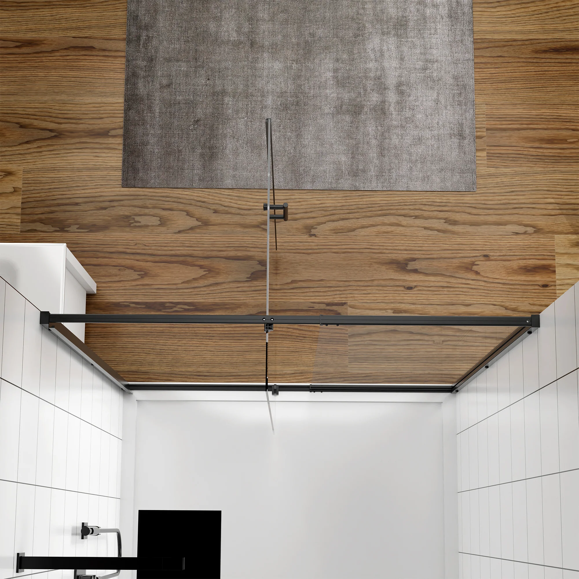 CALYZ Pivot Glass Shower Door 44-48"W x 71"H - Image 5
