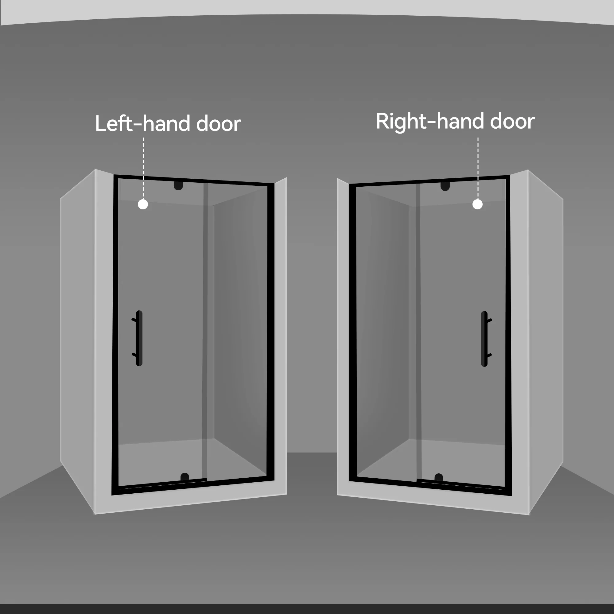 CALYZ Pivot Glass Shower Door 50-54" W x 71" H - Image 10