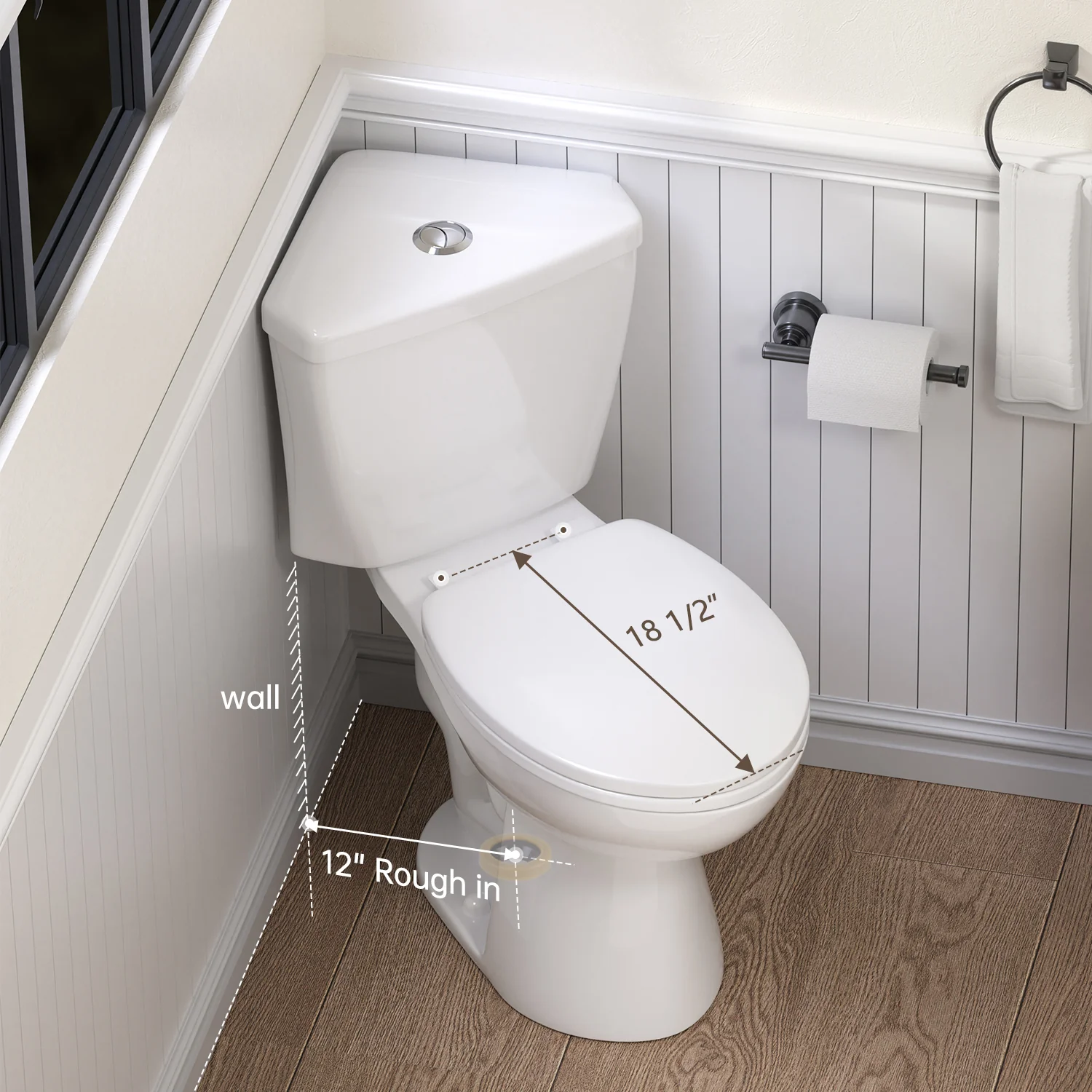 SKIFLEX 17.2" Corner Compact Toilet | Comfort Height - Image 10