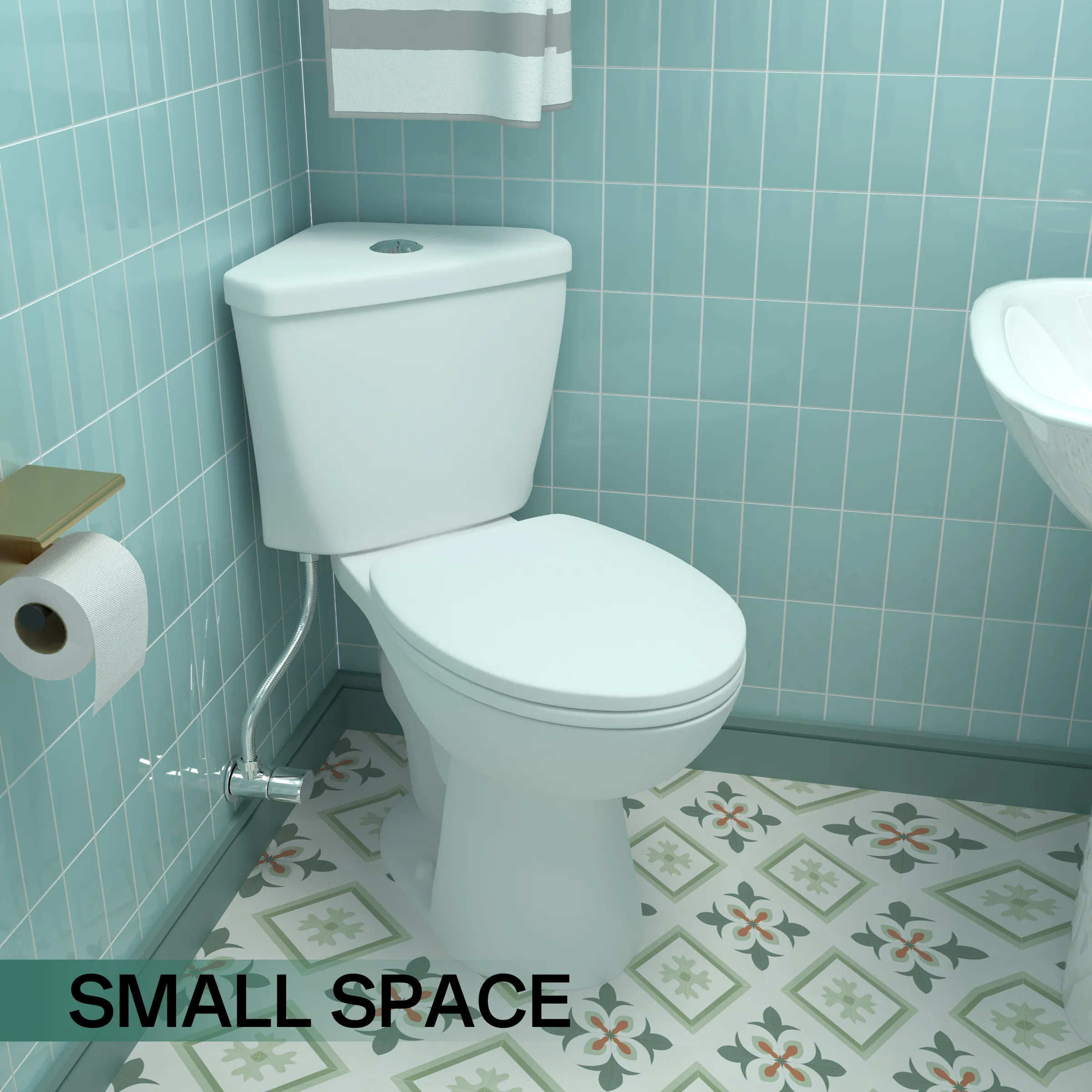 SKIFLEX 17.2" Corner Compact Toilet | Comfort Height - Image 4