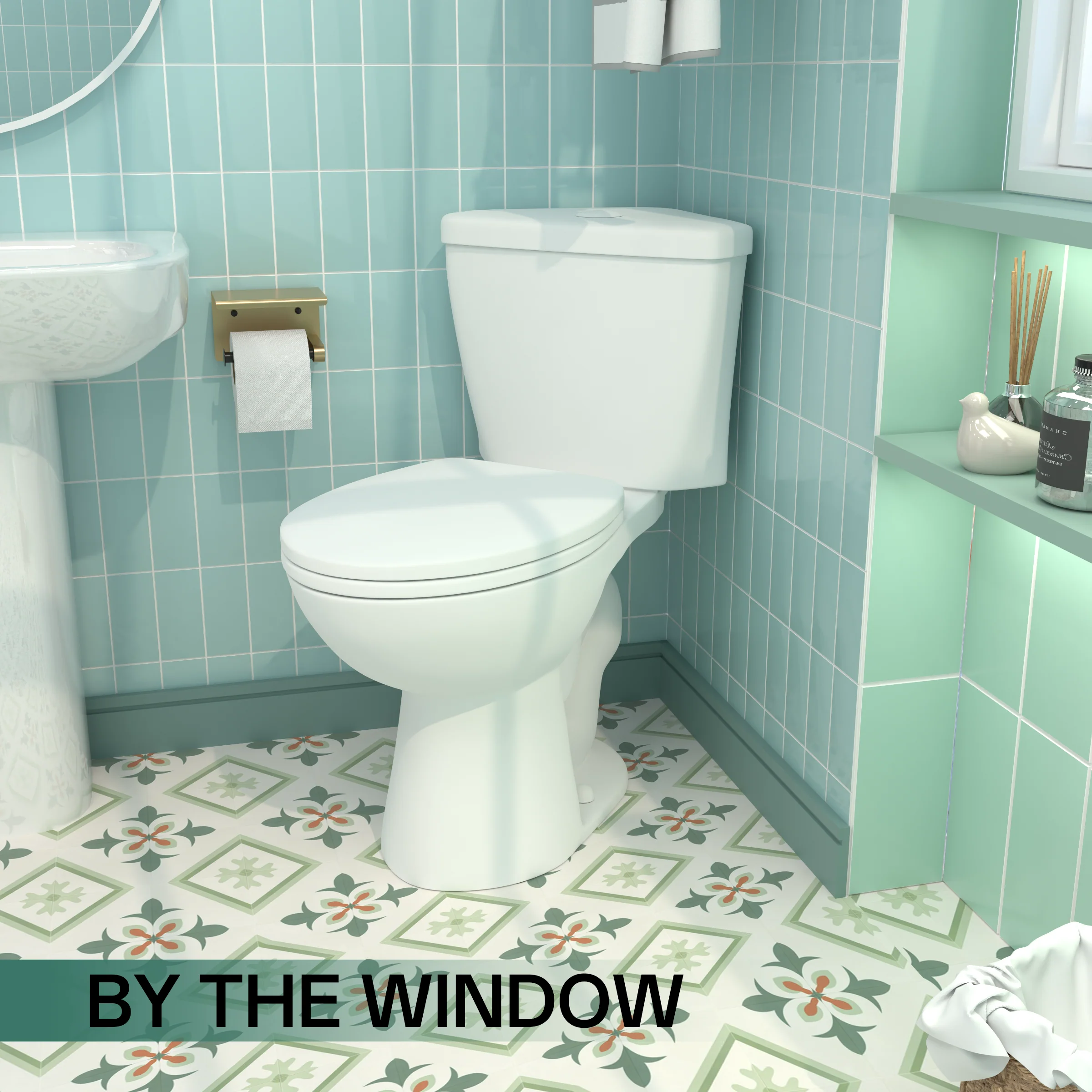 SKIFLEX 17.2" Corner Compact Toilet | Comfort Height - Image 5