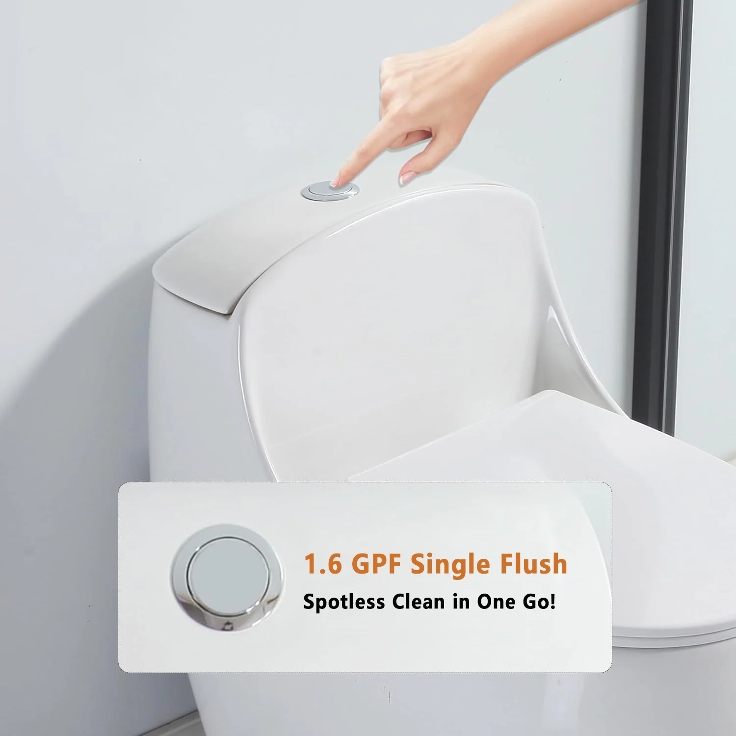 OVRUS Egg-Shaped Toilet | One Piece Compact Orange - Image 4