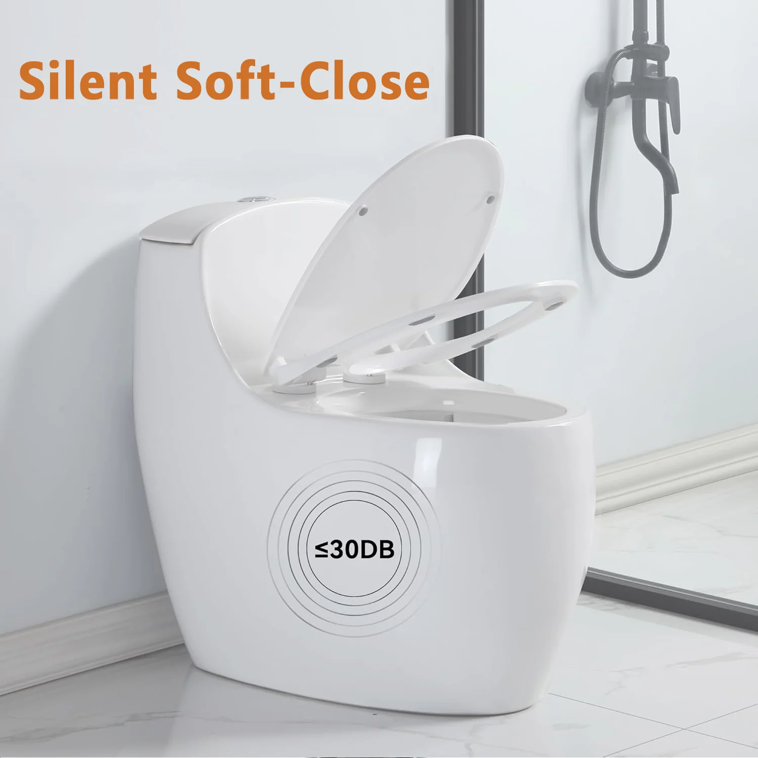 OVRUS Egg-Shaped Toilet | One Piece Compact Orange - Image 7