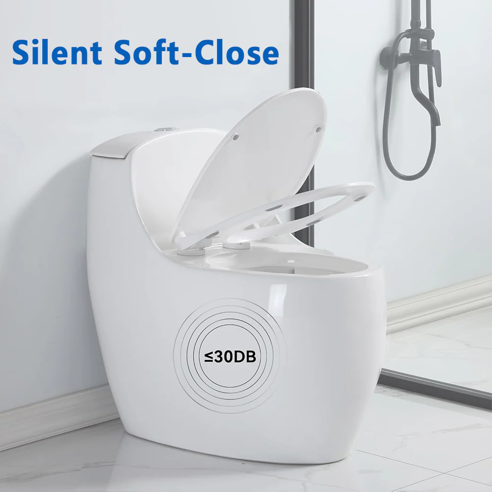OVRUS Egg-Shaped Toilet | One Piece Compact White - Image 7