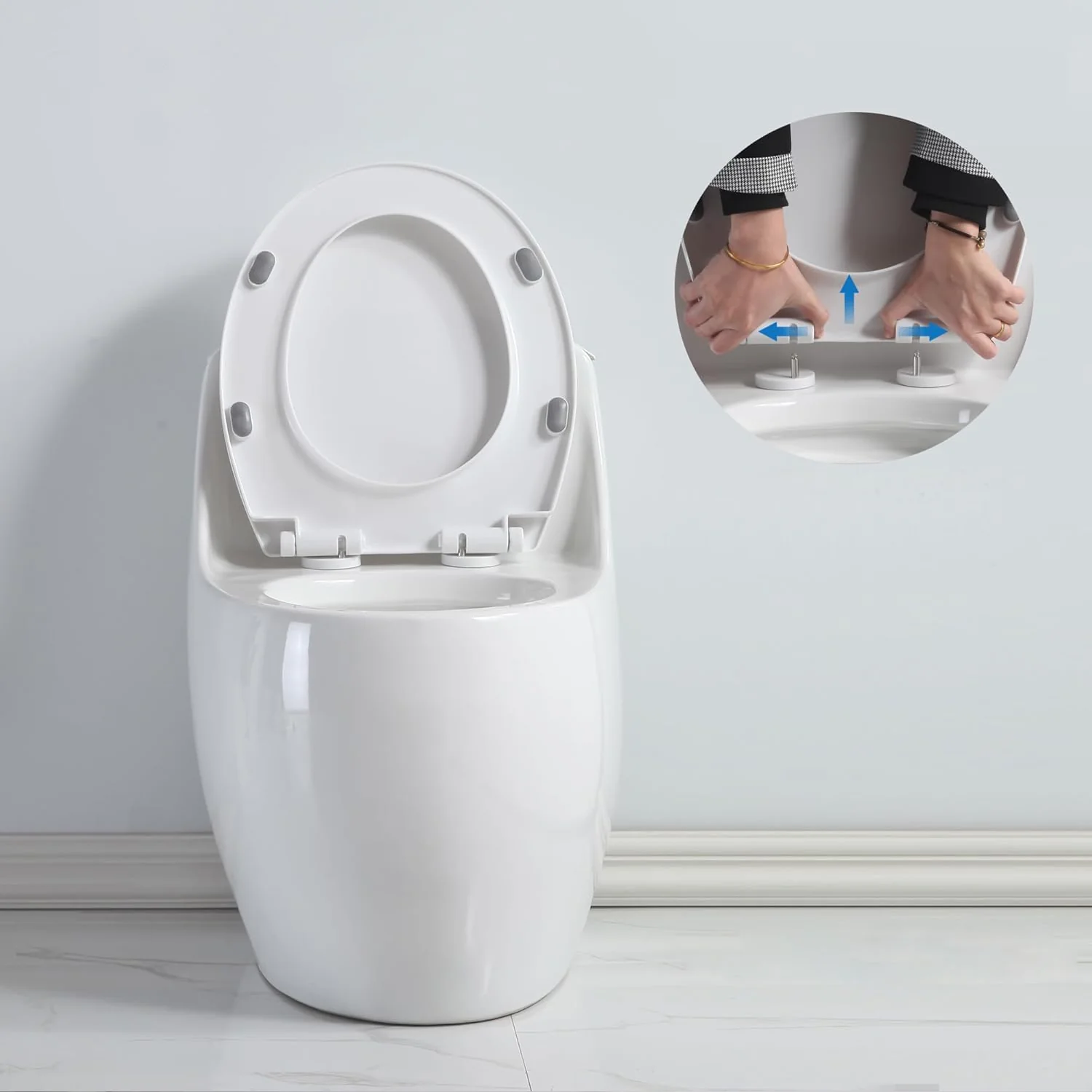 OVRUS Egg-Shaped Toilet | One Piece Compact Orange - Image 8
