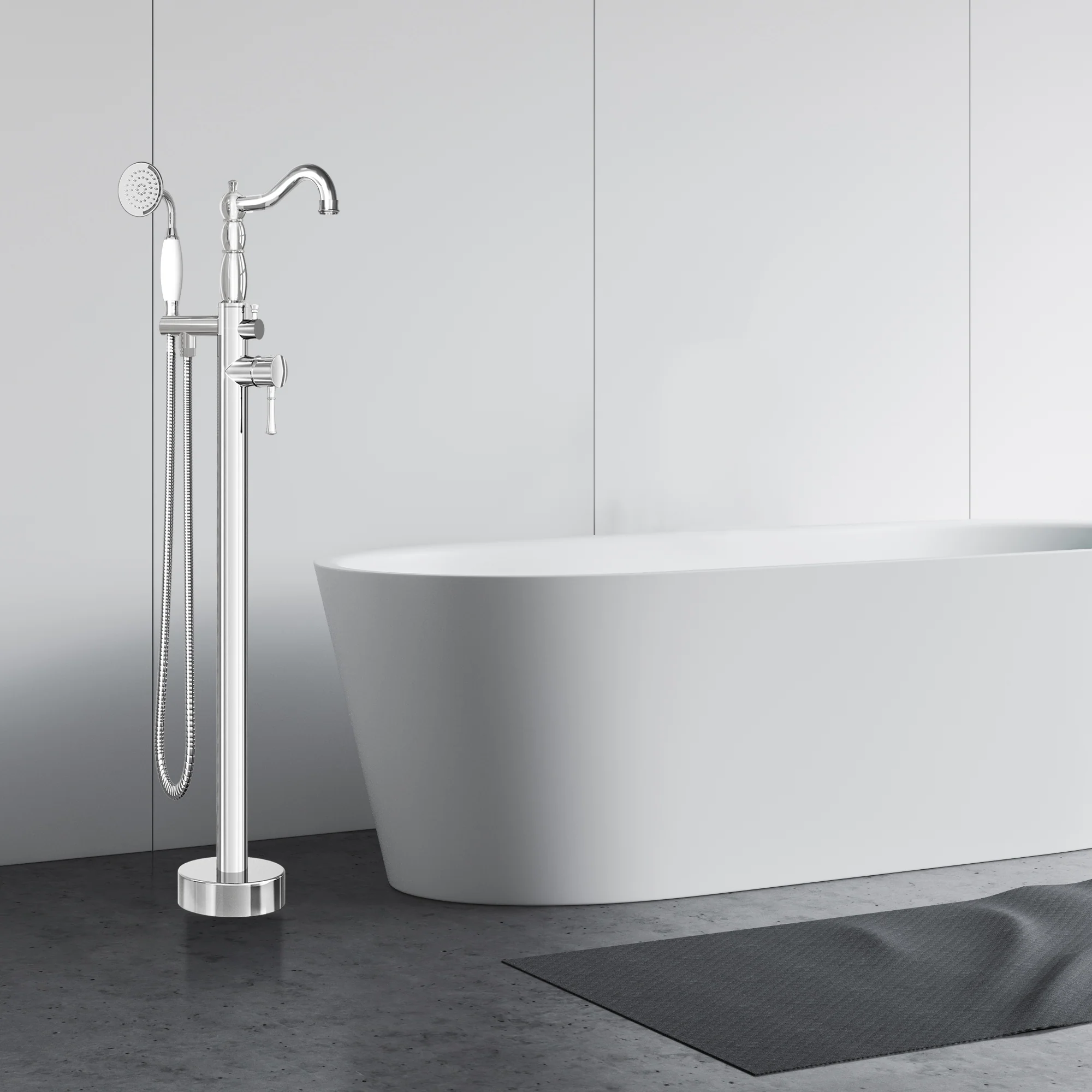 SpaSyra Free Standing Faucet for Tub with Hand Shower - Image 5
