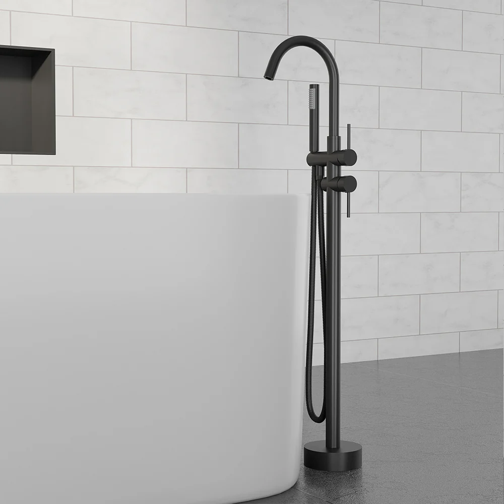 SpaSyra Freestanding Tub Faucet with Hand Shower - Image 5