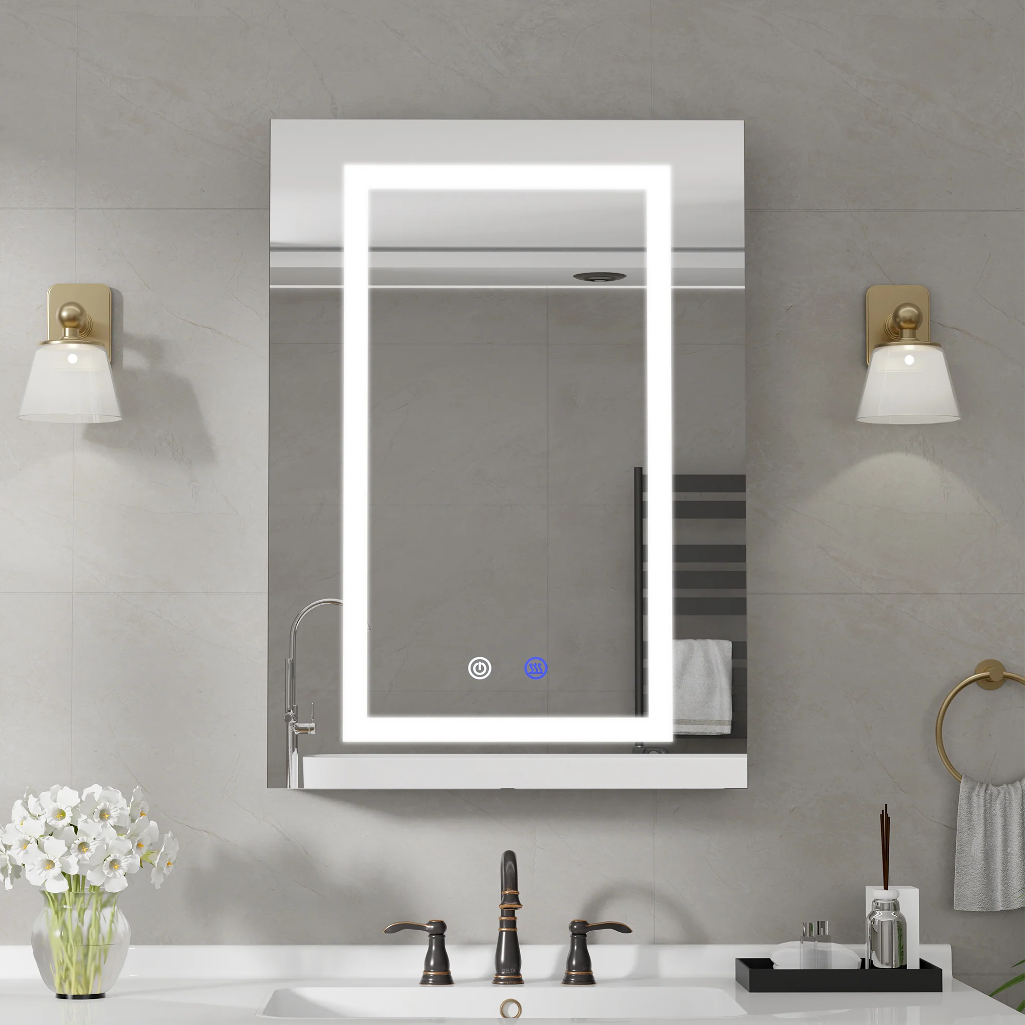 VEWRA 20 x 26" Lighted Medicine Cabinet | Left-Hinged - Image 3