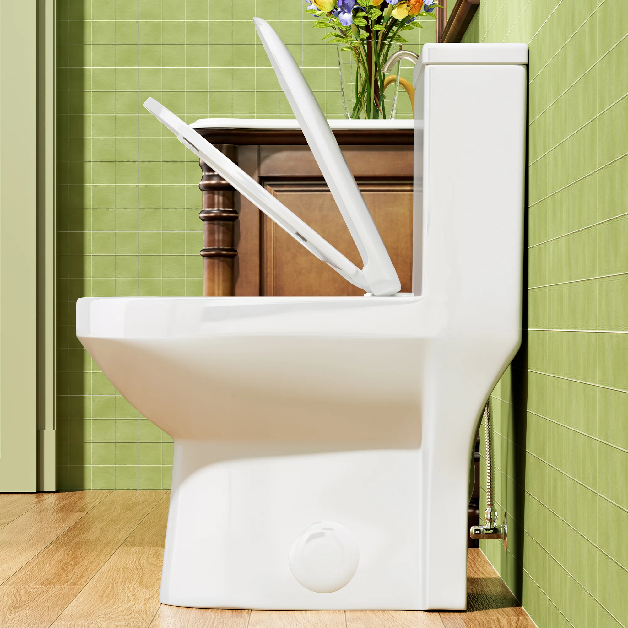 Simple Project One Piece Toilet | 5" Slim Tank Ultra Compact Toilet - Image 8