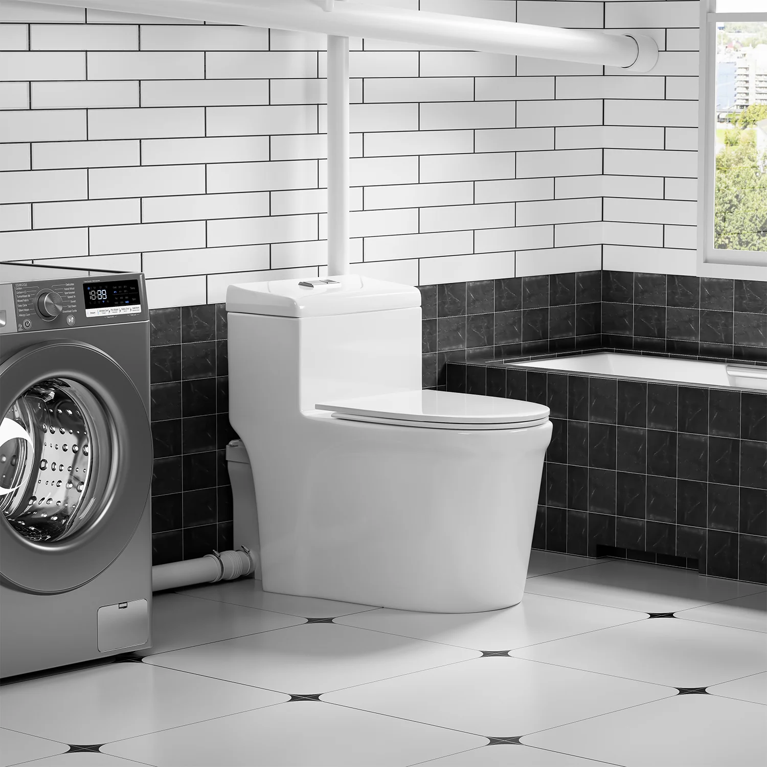SNFLEX One-Piece Macerating Toilet | 600W Upflush Toilet - Image 12