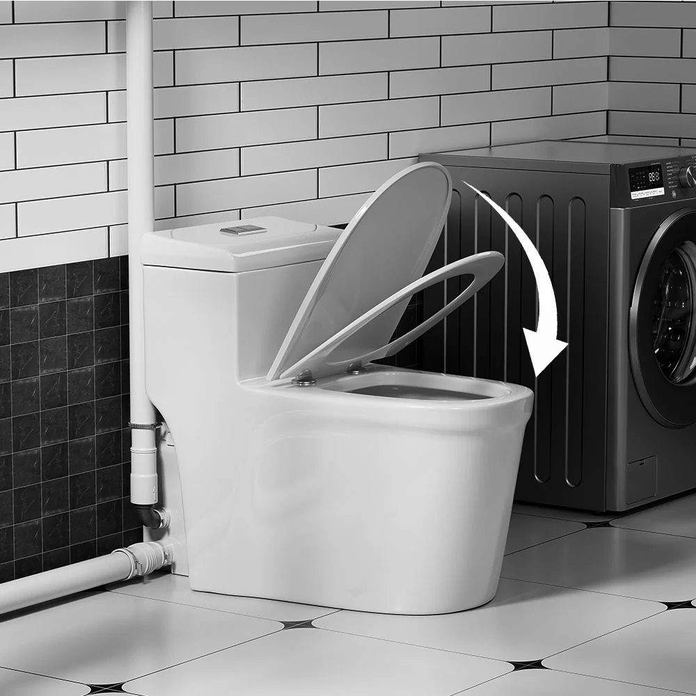 SNFLEX One-Piece Macerating Toilet | 600W Upflush Toilet - Image 3