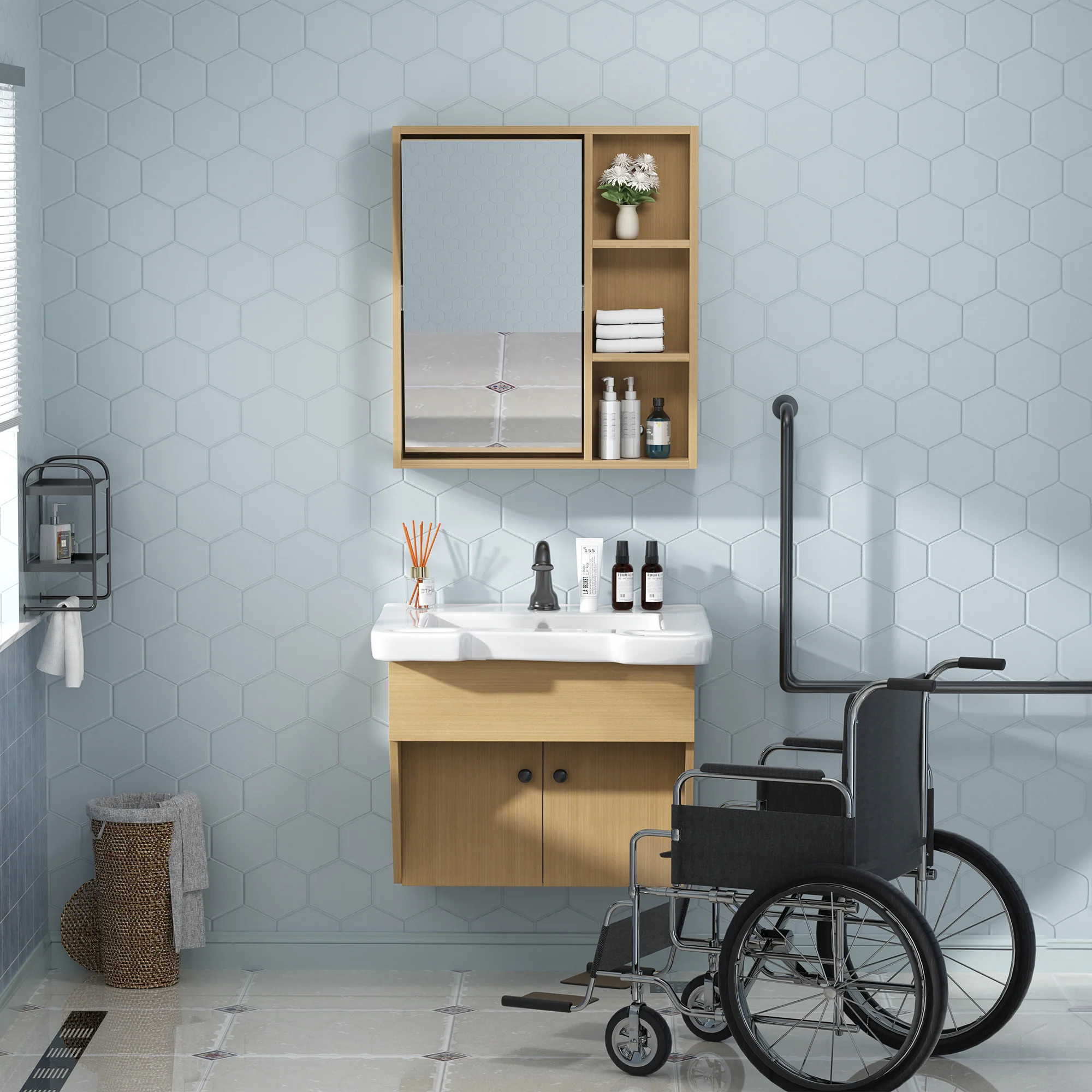 Sigsoul 24 inch Floating Bathroom Vanity | ADA Compliant - Image 6