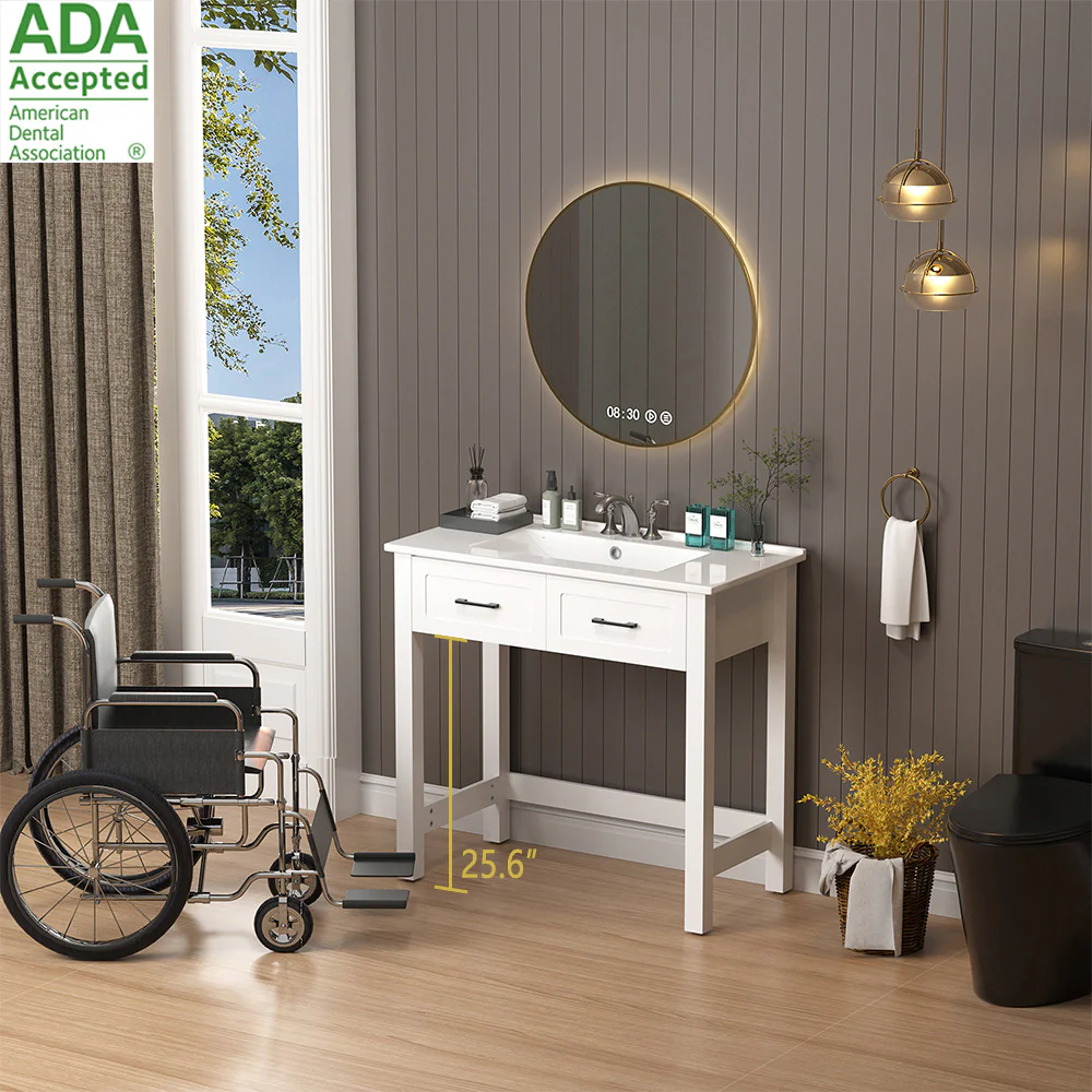 Sigsoul 36 Inch Freestanding Bathroom Vanity | ADA-Friendly - Image 3
