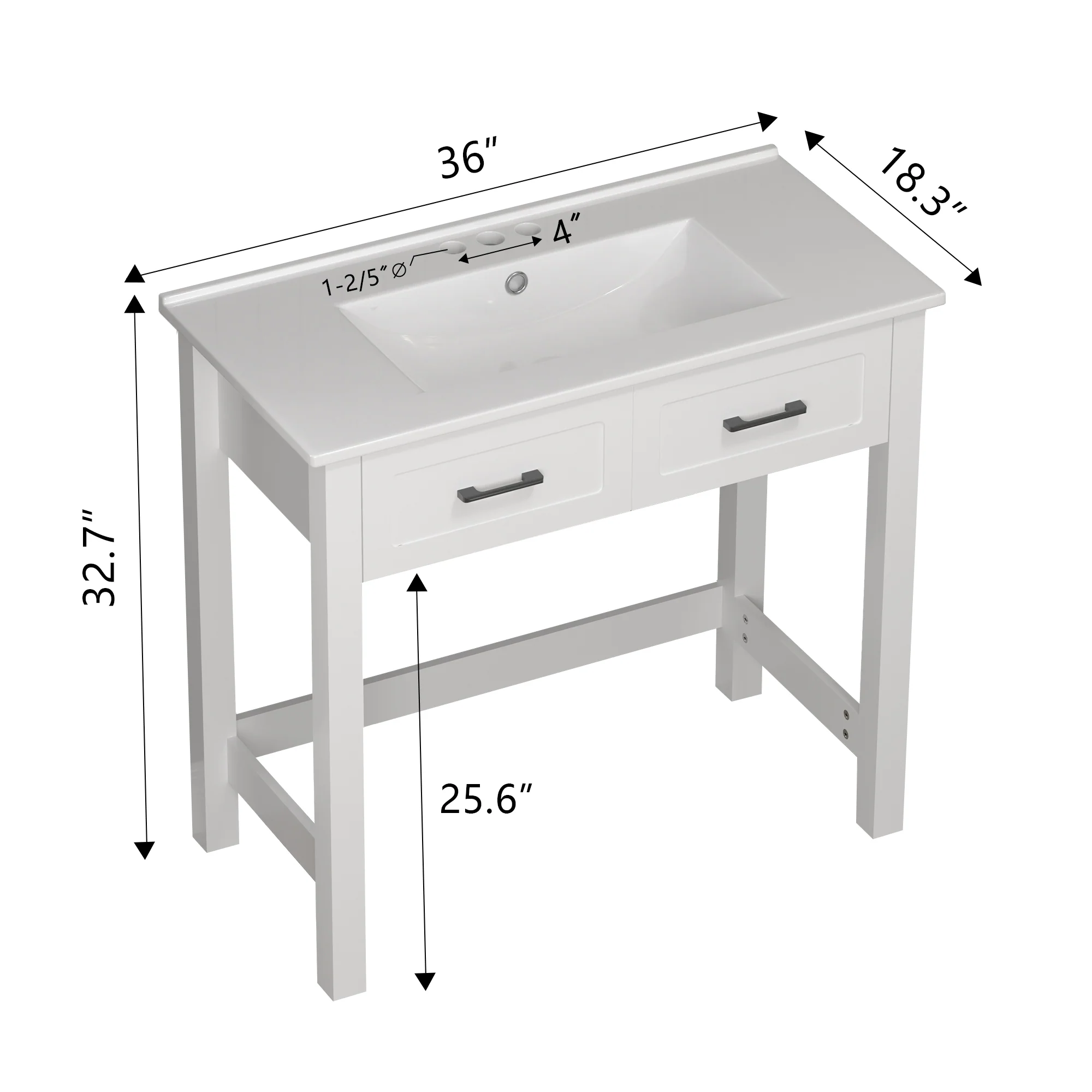 Sigsoul 36 Inch Freestanding Bathroom Vanity | ADA-Friendly - Image 8