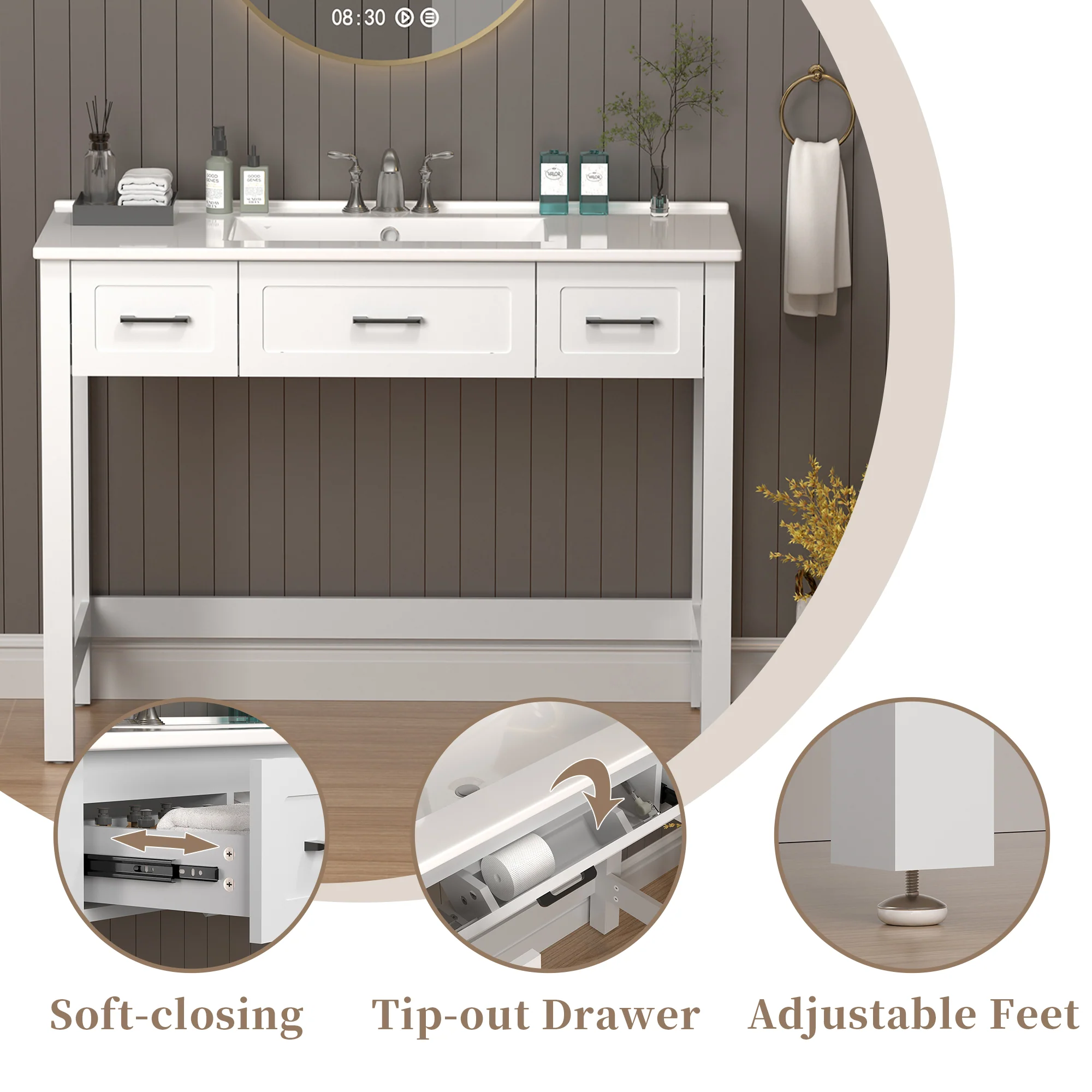 Sigsoul 48 Inch Bathroom Vanity | ADA Compliant - Image 7