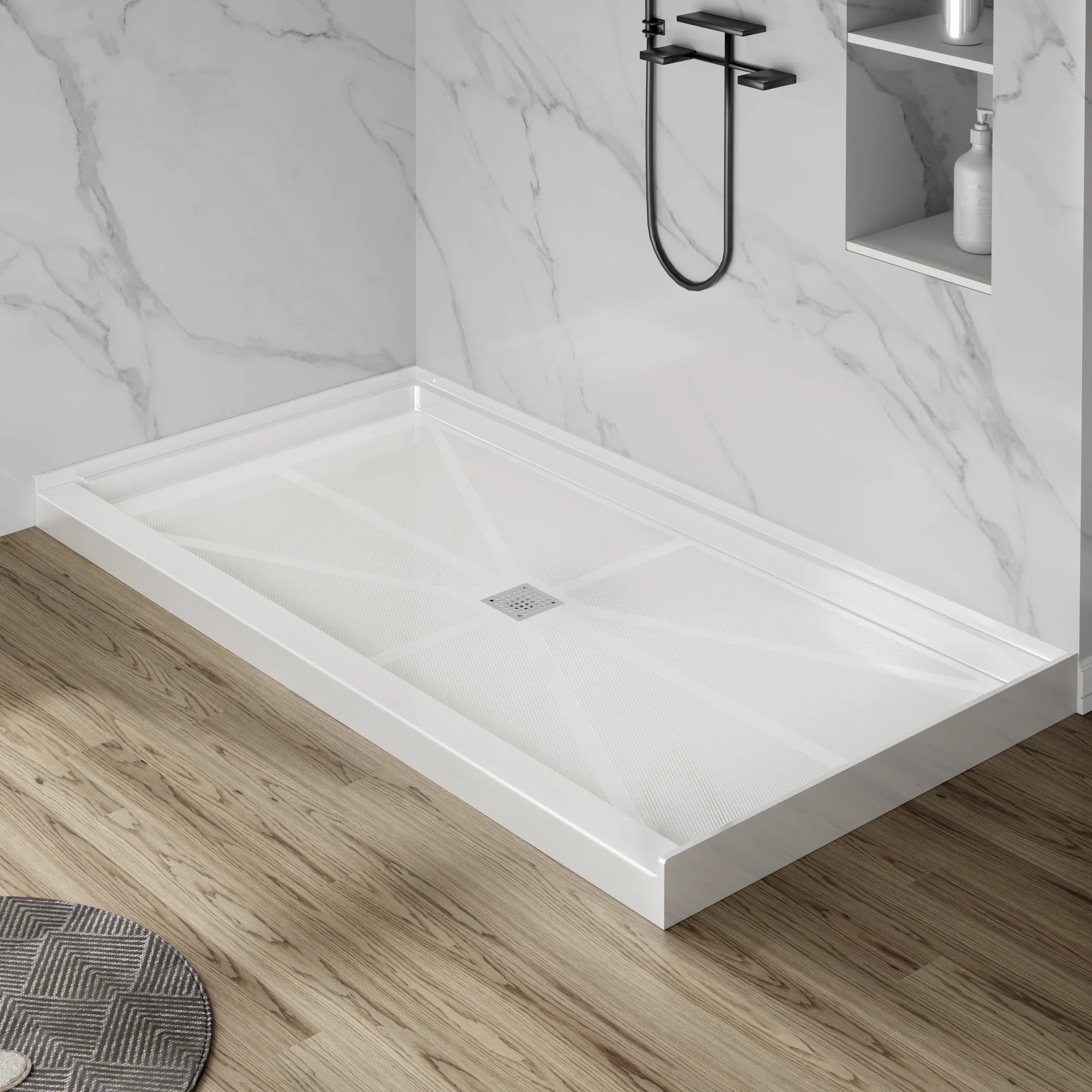 SLYDO Single Threshold Shower Base | Rigid Shower Pan - Image 10