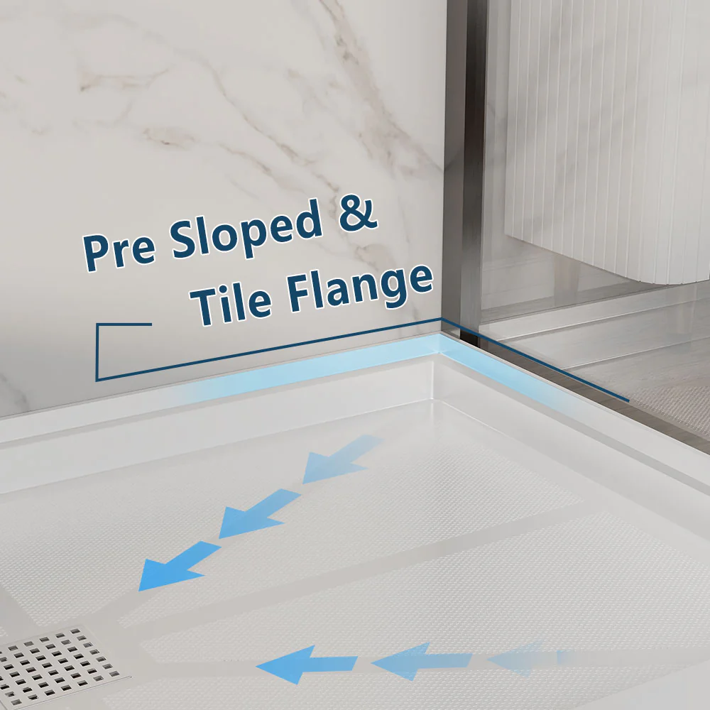 SLYDO Single Threshold Shower Base | Rigid Shower Pan - Image 3