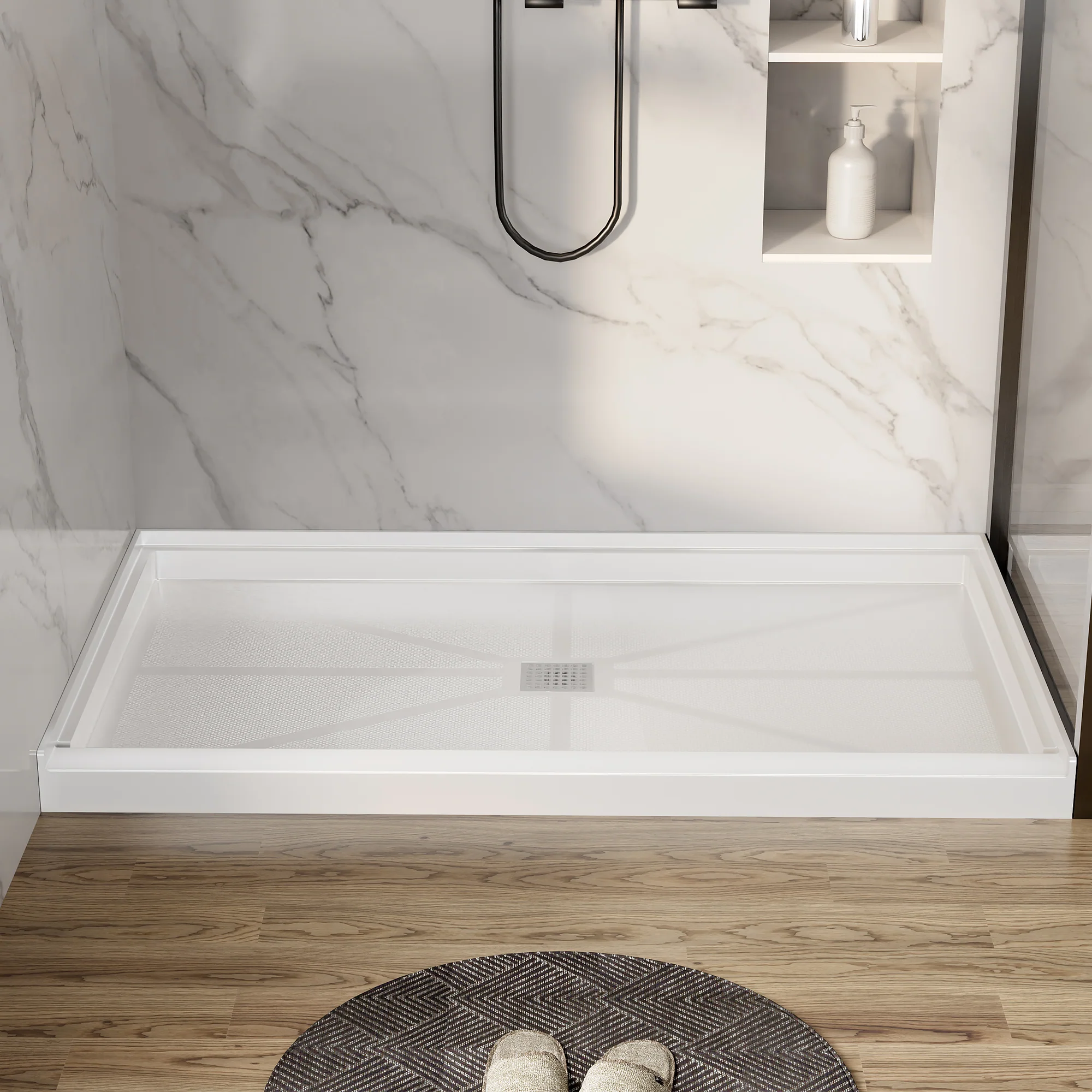 SLYDO Single Threshold Shower Base | Rigid Shower Pan - Image 9