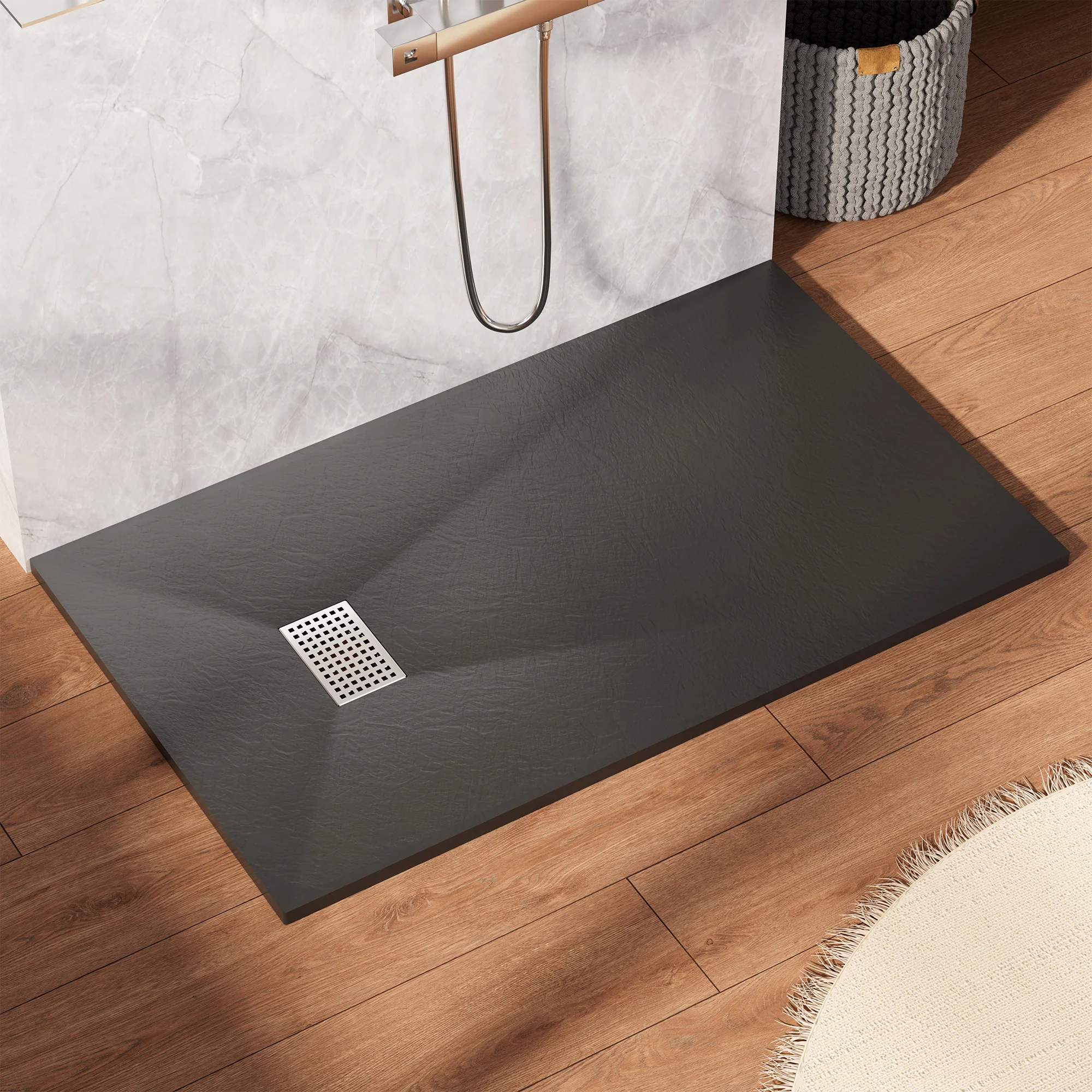 SLYDO 60x36" Curbless Shower Base | Shower Pan Side Drain - Image 6