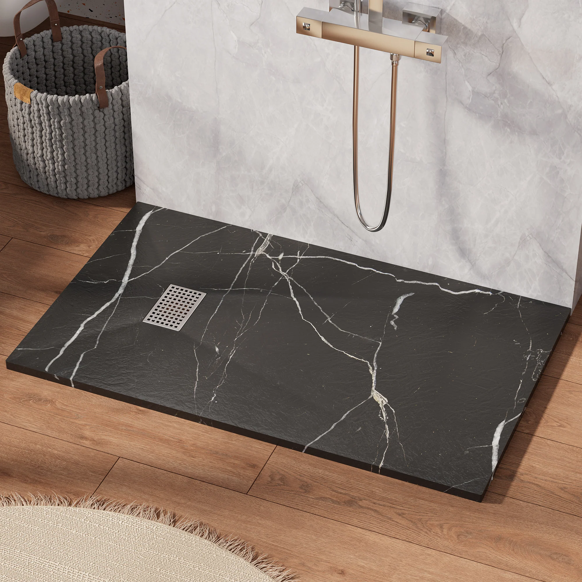 SLYDO 60x36" Curbless Shower Base | Shower Pan Side Drain - Image 7