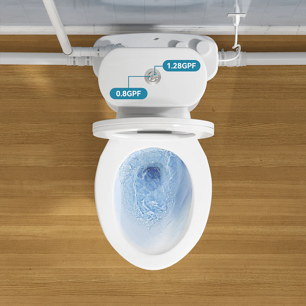 SNFLEX Two-Piece Macerating Toilet | 500W Upflush Toilet - Image 8