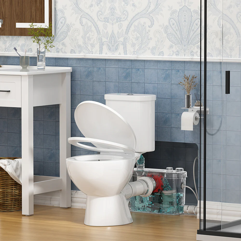 SNFLEX Two-Piece Macerating Toilet | 500W Upflush Toilet - Image 9