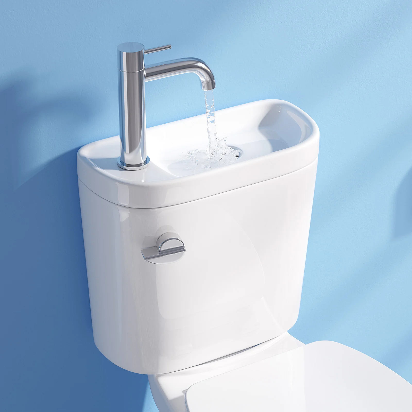 Modern 2 in 1 Toilet Bowl with Basin Sink | ADA Comfort Chair Height - Image 5
