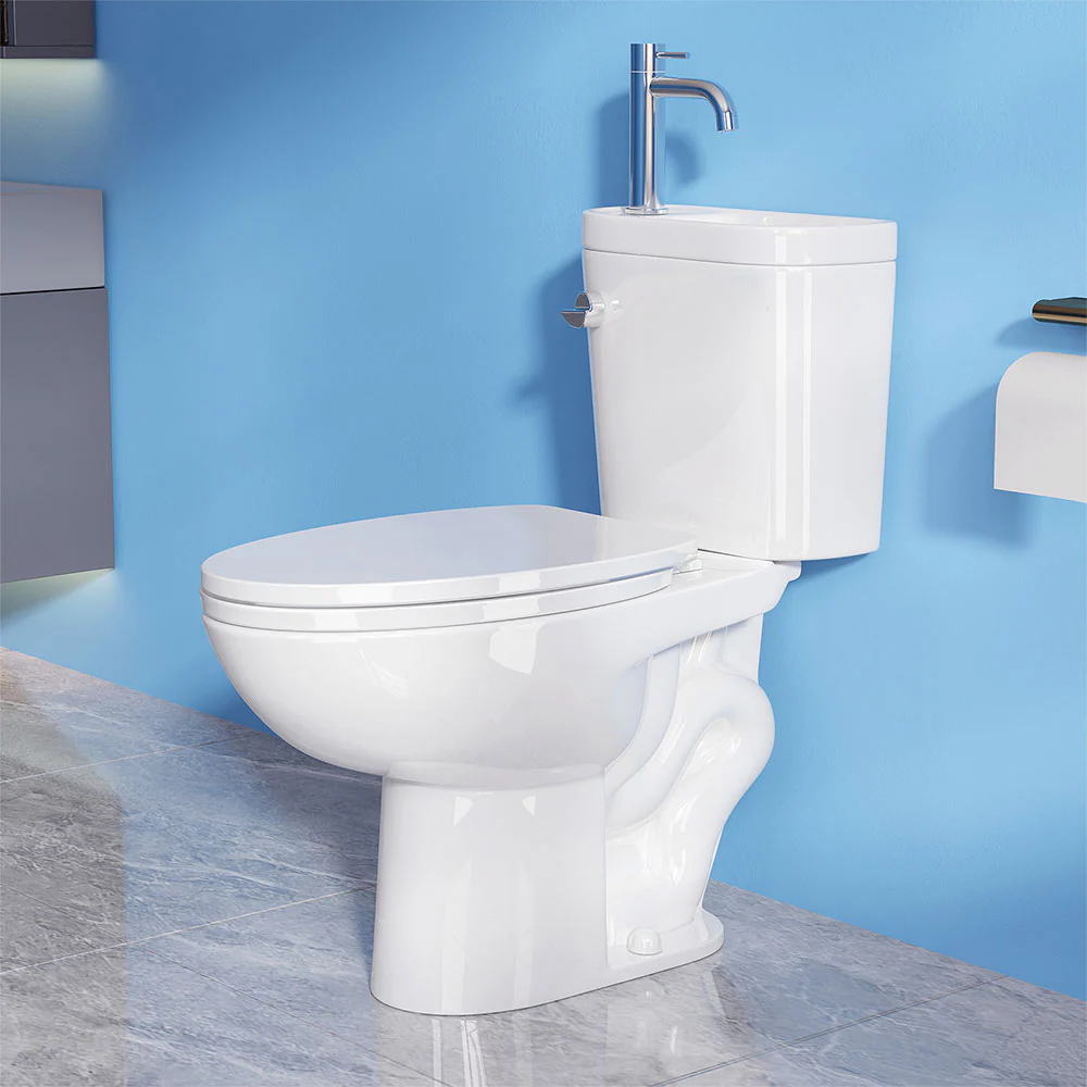 Modern 2 in 1 Toilet Bowl with Basin Sink | ADA Comfort Chair Height - Image 7
