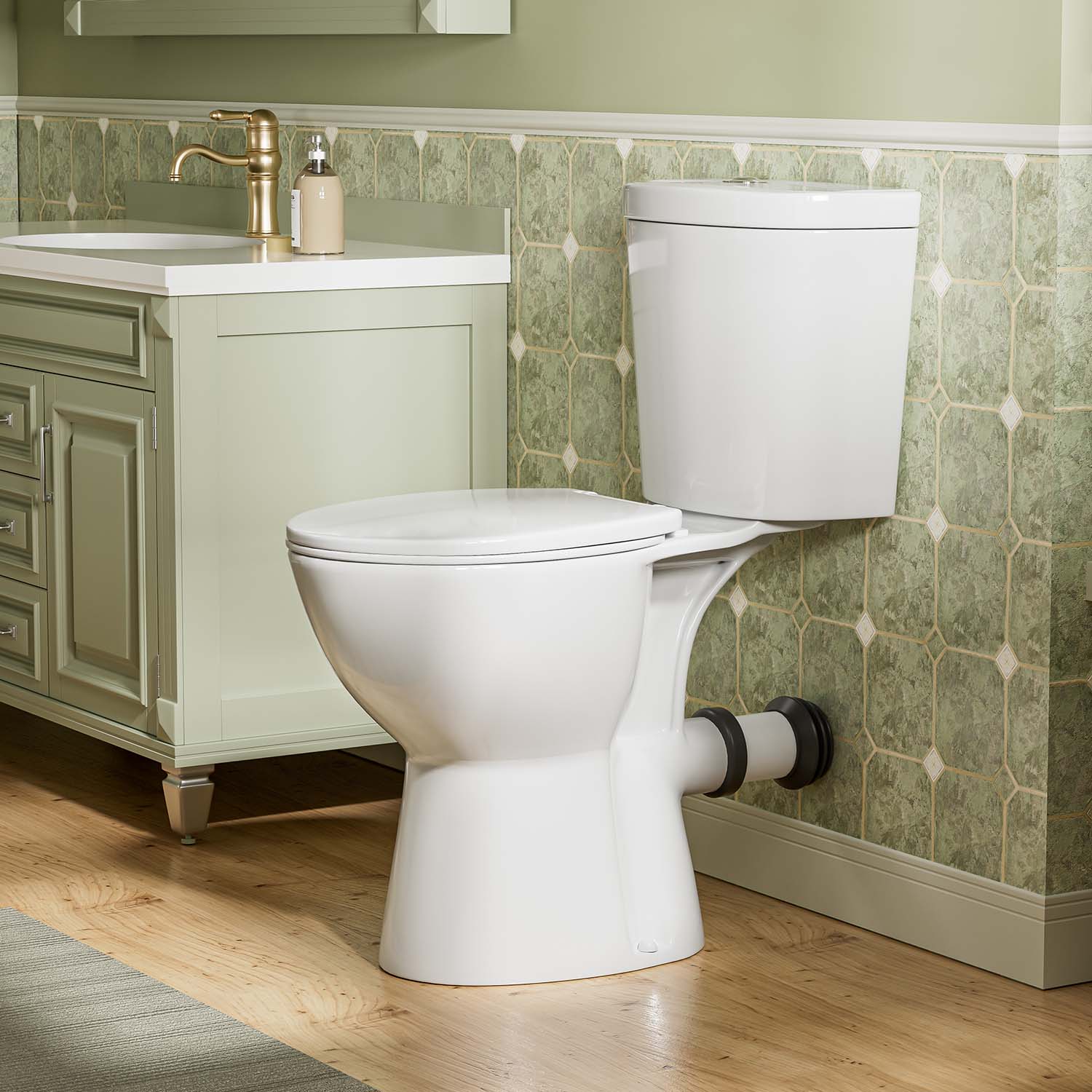 ELEMAZ 19" Tall Toilet | ADA Height Toilet Rear Discharge - Image 8